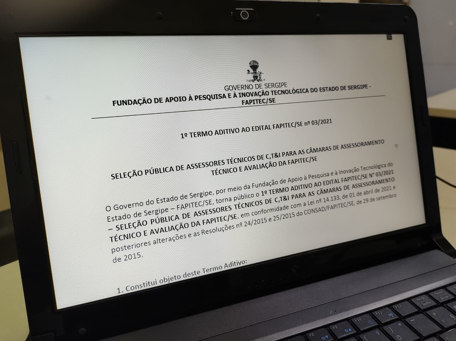 Fapitec prorroga período de inscrições para seleção de componentes para Câmaras de Assessoramento Técnico