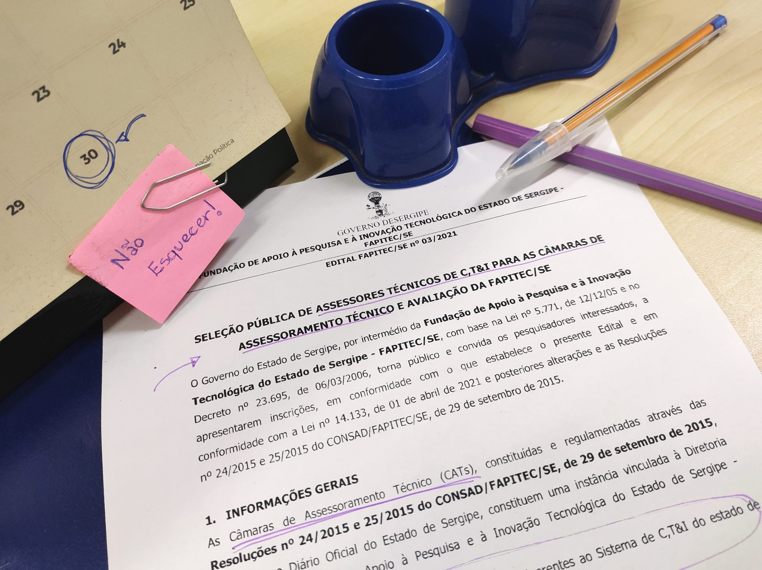 Fapitec divulga lista de pré-candidatos e abre votação para Câmaras de Assessoramento