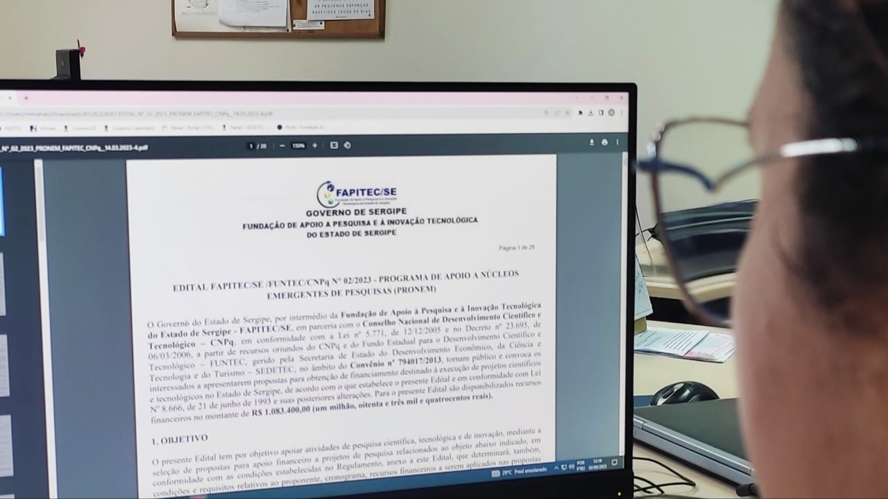 Fapitec/SE divulga lista de preliminar das propostas aprovadas no Programa de Apoio a Núcleos Emergentes de Pesquisas