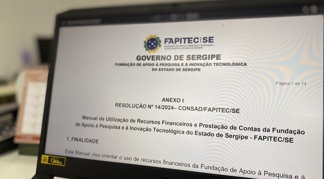 Fapitec/SE lança atualização do Manual de Prestação de Contas