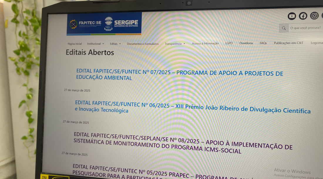 Fapitec/SE lança editais para Prêmio João Ribeiro e projetos em educação ambiental