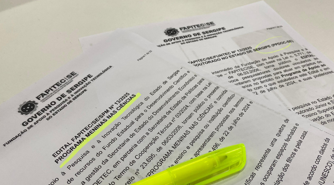 Fapitec/SE abre novos editais para apoio ao pós-doutorado e participação feminina na ciência